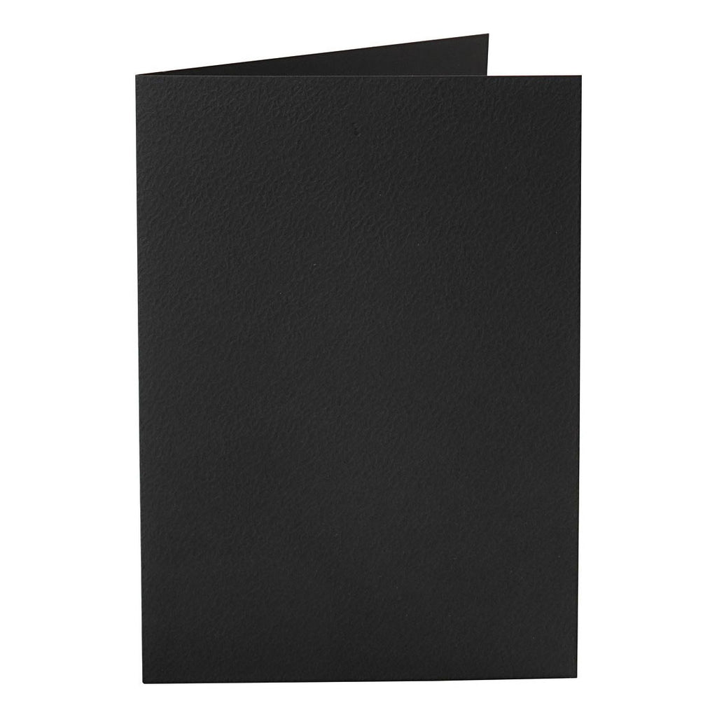 Grußkarten von Creativ Company, Kartengröße 10,5 x 15 cm, 220 g, schwarz, 10 Stück pro Schachtel