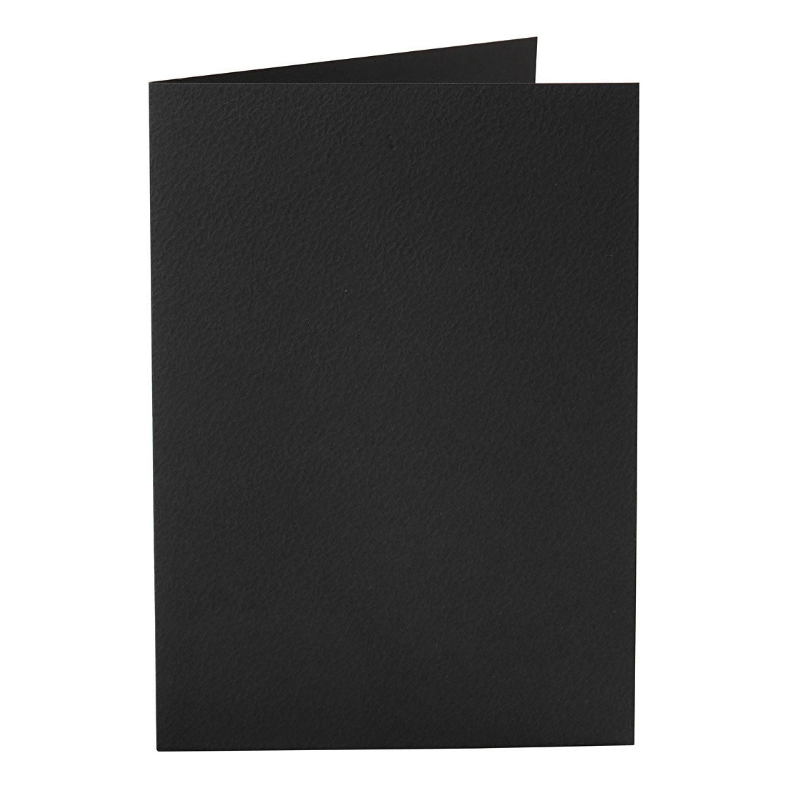 Grußkarten von Creativ Company, Kartengröße 10,5 x 15 cm, 220 g, schwarz, 10 Stück pro Schachtel