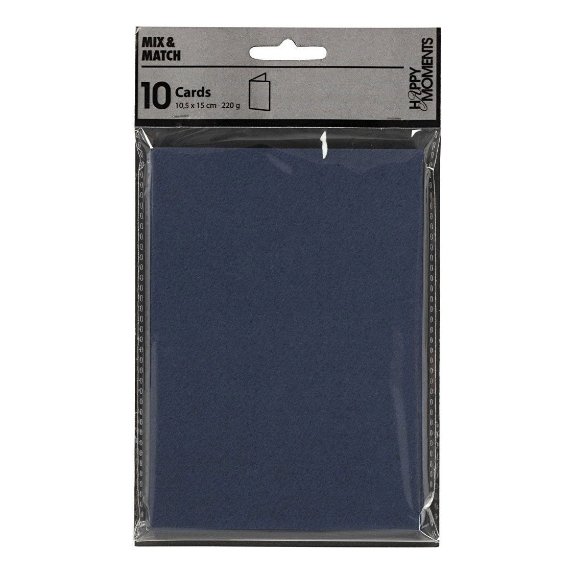 Grußkarten von Creativ Company, Kartengröße 10,5 x 15 cm, 220 g, blau, 10 Stück pro Schachtel