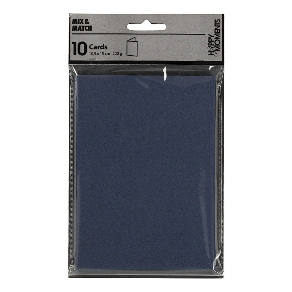 Creativ company kaarten, afmeting kaart 10,5x15 cm, 220 gr, blauw, 10 stuk 1 doos