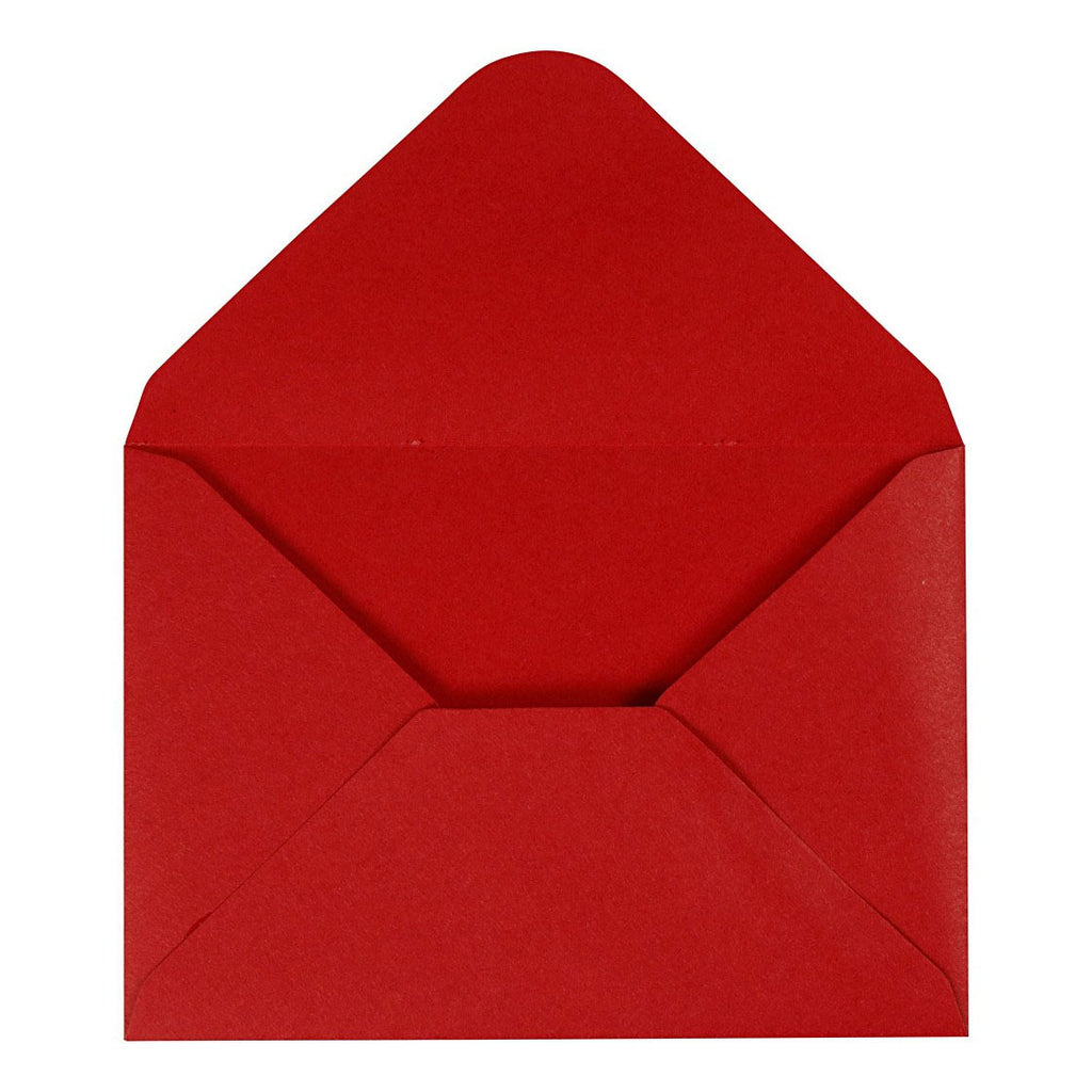 Creativ Company Briefumschläge, Umschlaggröße 11,5 x 16 cm, 110 g, rot, 10 Stück pro Schachtel