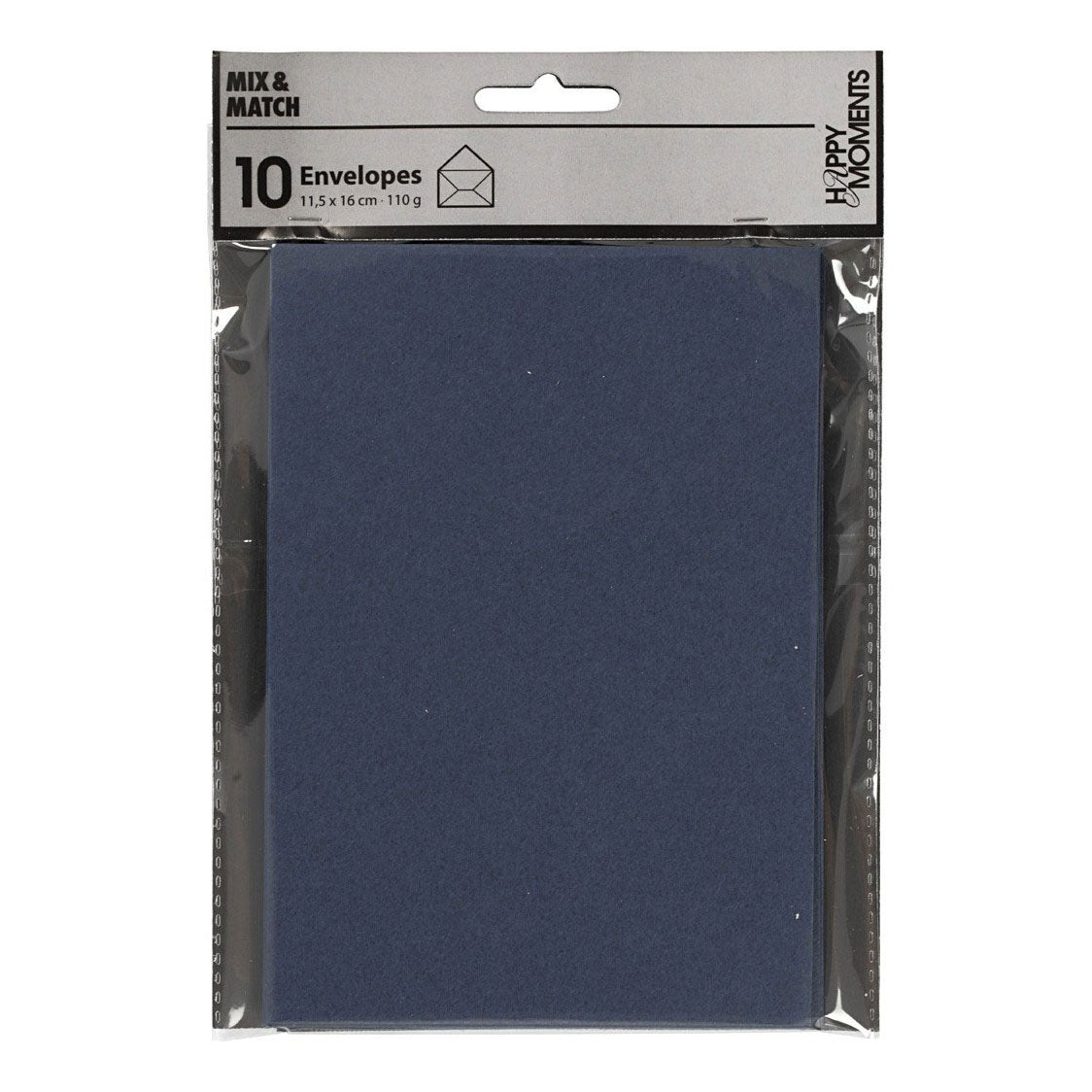 Creativ company enveloppen, afmeting envelop 11,5x16 cm, 110 gr, blauw, 10 stuk 1 doos