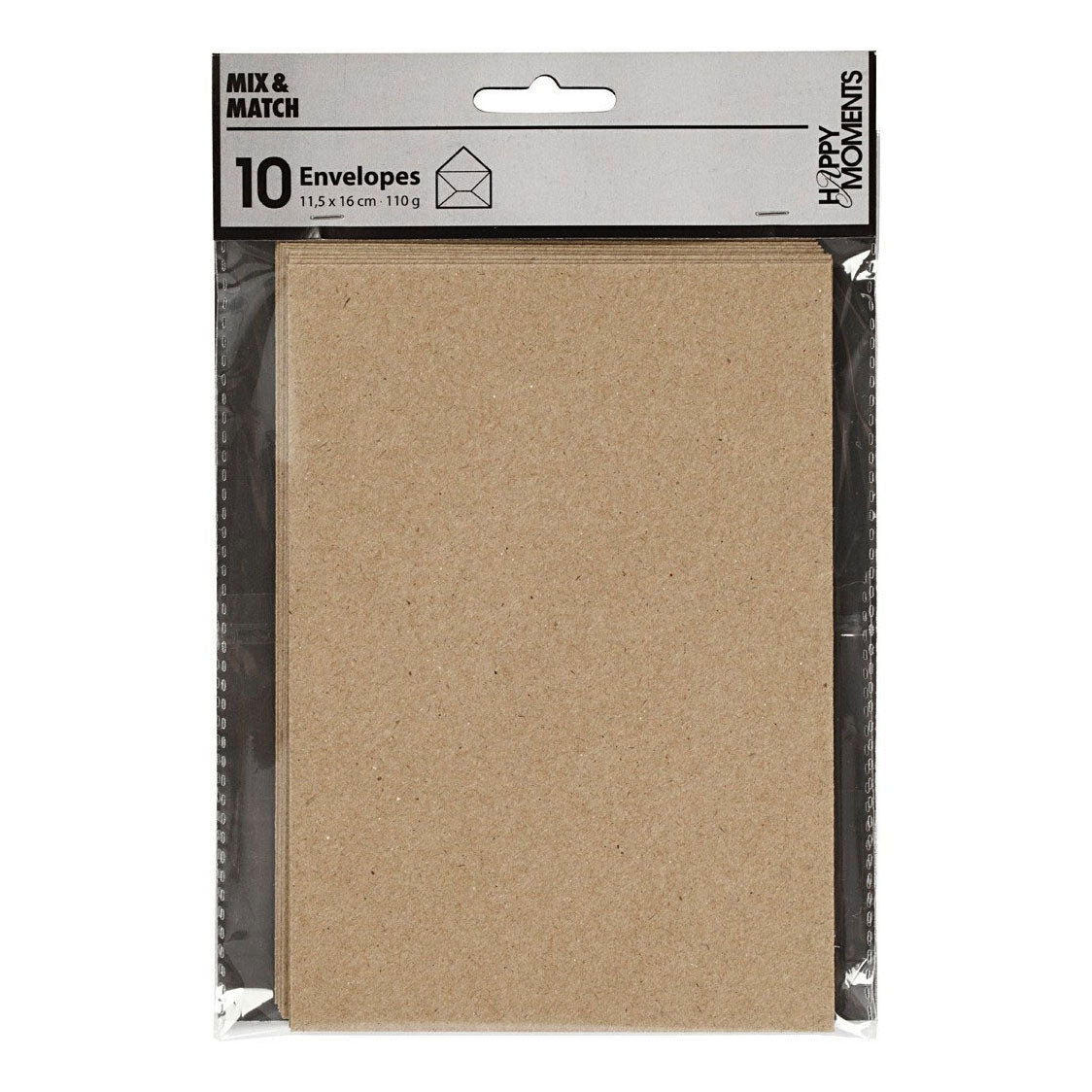 Briefumschläge der Firma Creativ, Größe 11,5 x 16 cm, 110 g, naturfarben, 10 Stück pro Schachtel