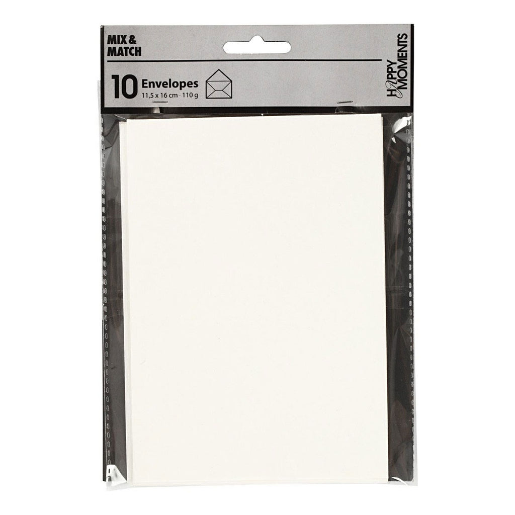 Creativ company enveloppen, afmeting envelop 11,5x16 cm, 110 gr, off-white, 10 stuk 1 doos