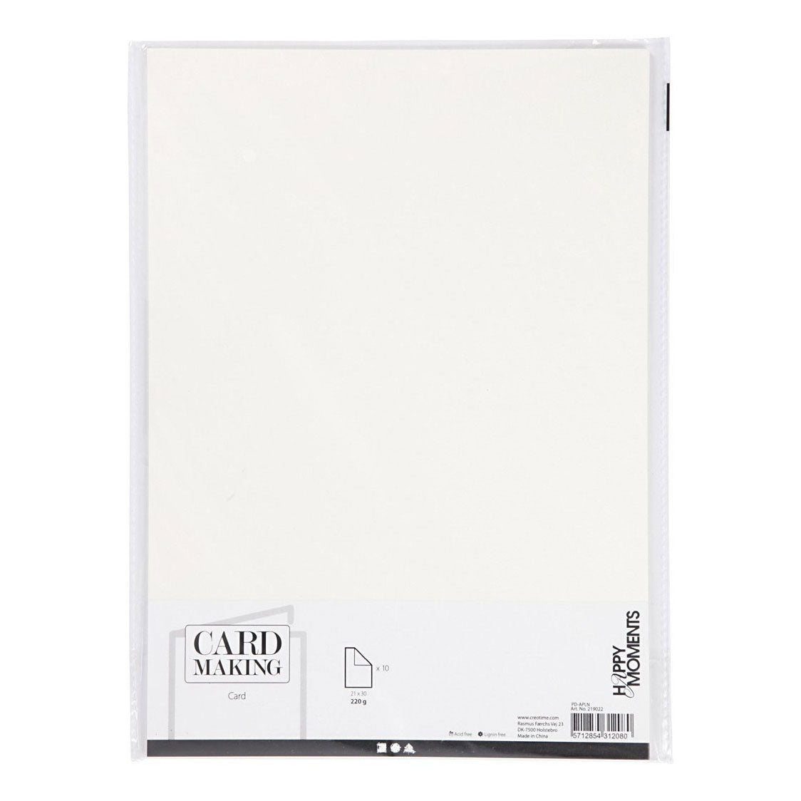 Creativ Company Karton, A4, Blatt 210 x 297 mm, 220 g, hellrot, 10 Stück, 1 Karton
