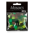 Creativ company mini mozaiek groen glitter 10x10mm, 25 gram