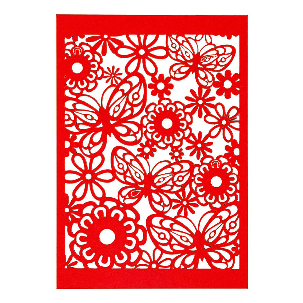 Creativ Company Musterkarton, Blattgröße 10,5 x 15 cm, 200 g, rot, 10 Stück, 1 Schachtel