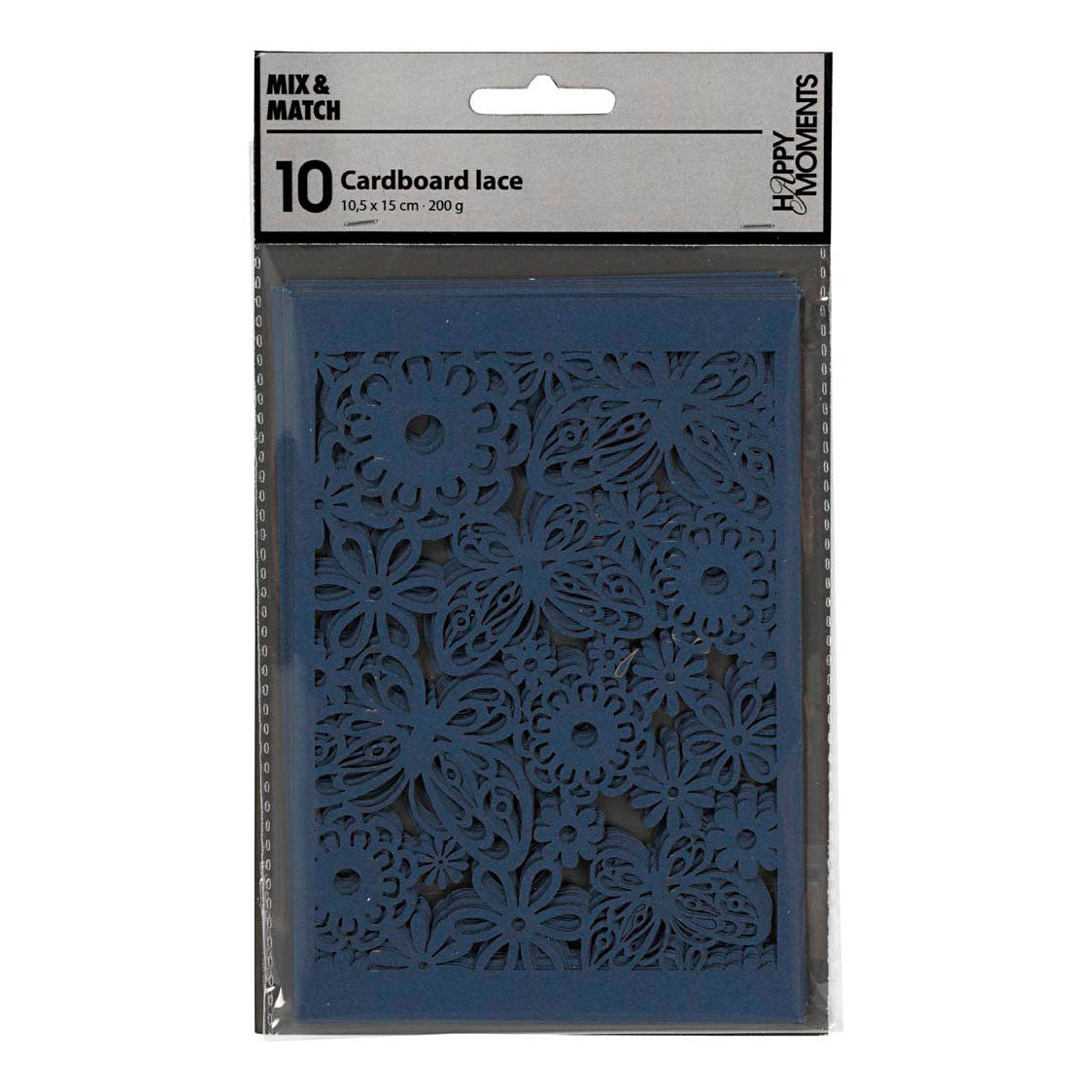 Creativ Company Musterkarton, Blattgröße 10,5 x 15 cm, 200 g, blau, 10 Stück, 1 Schachtel
