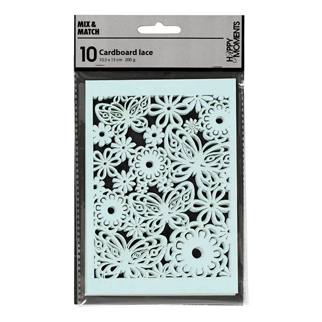 Creativ company patroonkarton, vel 10,5x15 cm, 200 gr, lichtblauw, 10 stuk 1 doos