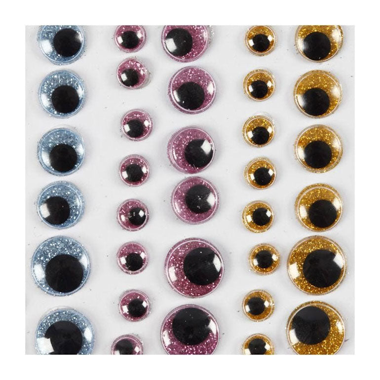 Creativ Company Wobble Eyes Color, 54 Stück.