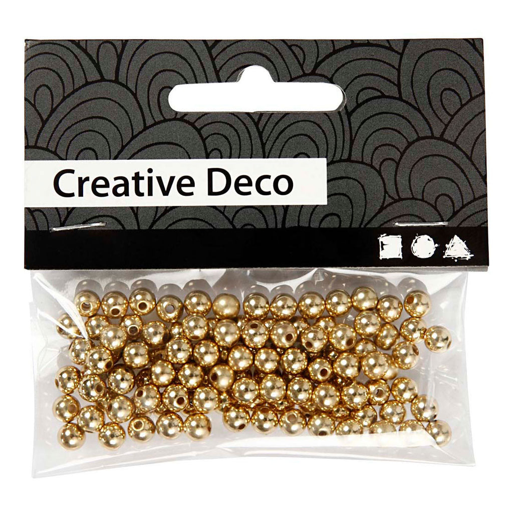 Creativ Company Perlen Gold, 100 Stück.