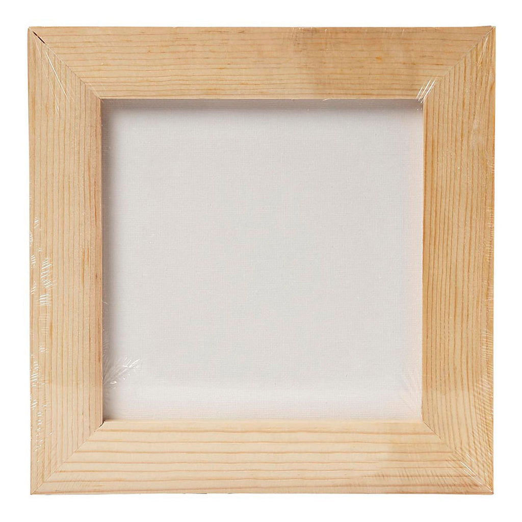 Leinwandplatte von Creativ Company mit Rahmen, Größe 15 x 15 x 0,3 cm, weiß, 1 Stück
