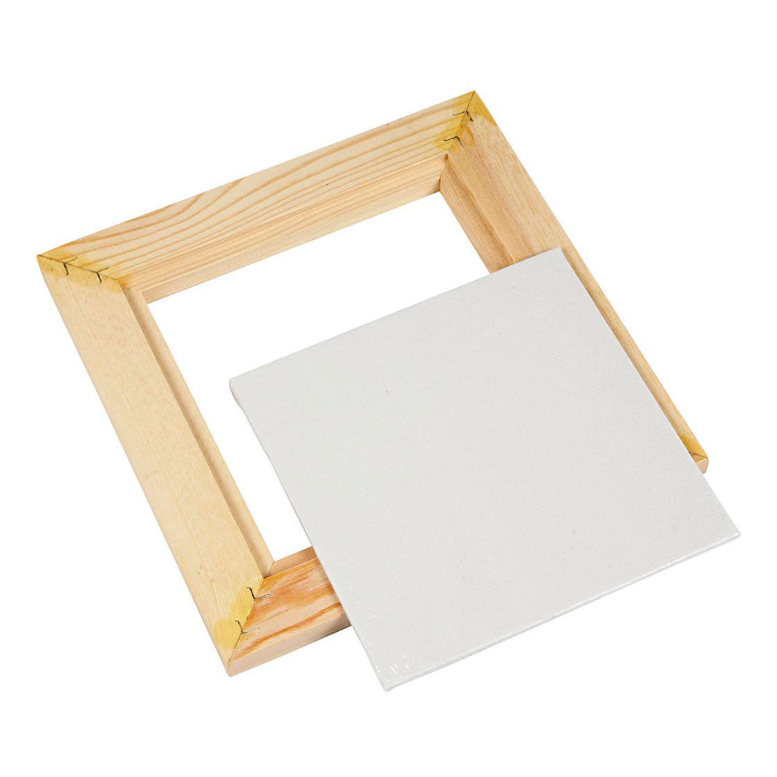 Leinwandplatte von Creativ Company mit Rahmen, Größe 15 x 15 x 0,3 cm, weiß, 1 Stück