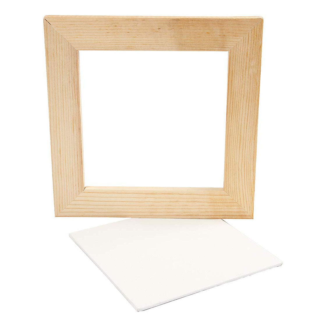 Leinwandplatte von Creativ Company mit Rahmen, Größe 15 x 15 x 0,3 cm, weiß, 1 Stück