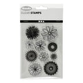 Creativ Company Silikonstempel, Blumen, Bogen 11 x 15,5 cm, 1 Blatt