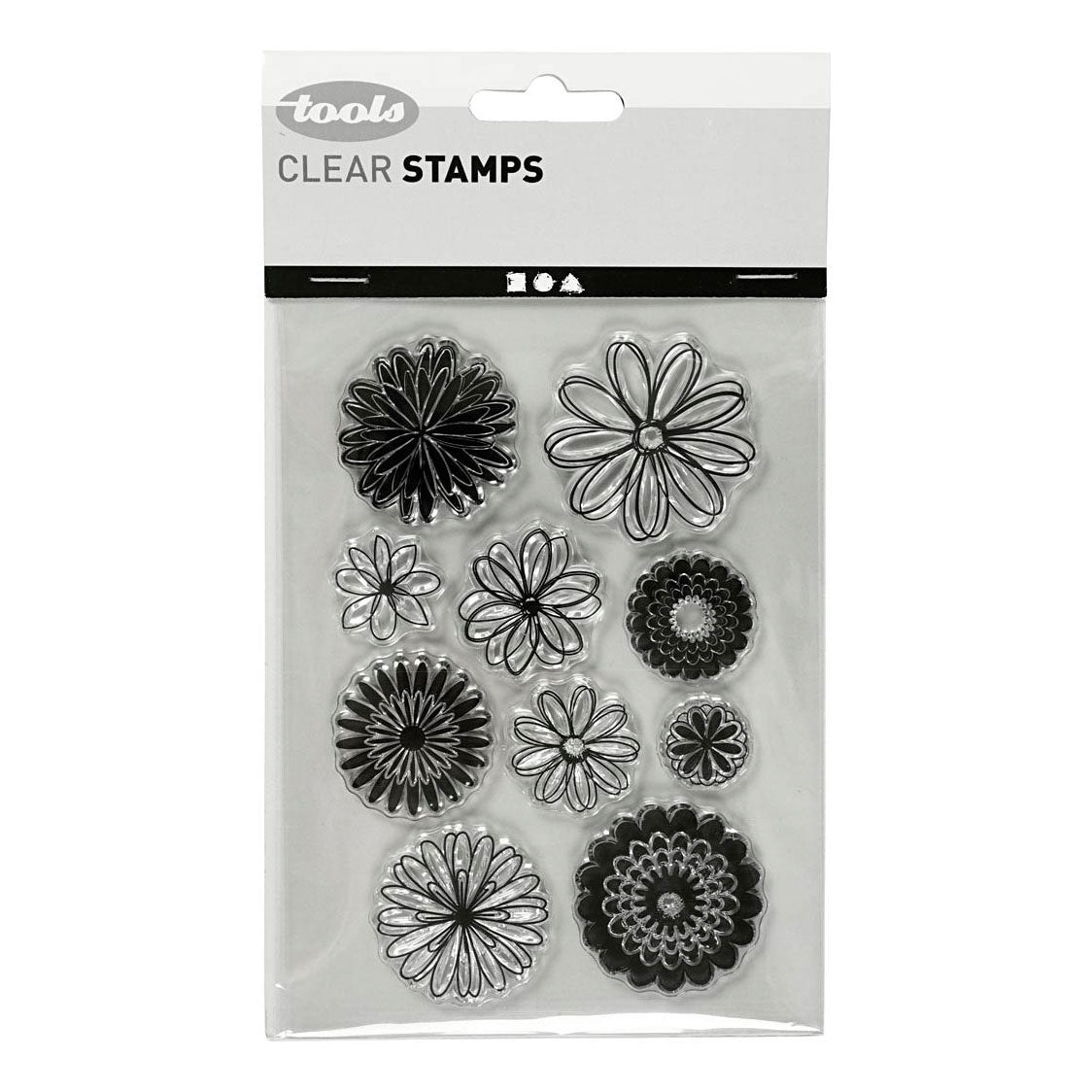 Creativ Company Silikonstempel, Blumen, Bogen 11 x 15,5 cm, 1 Blatt