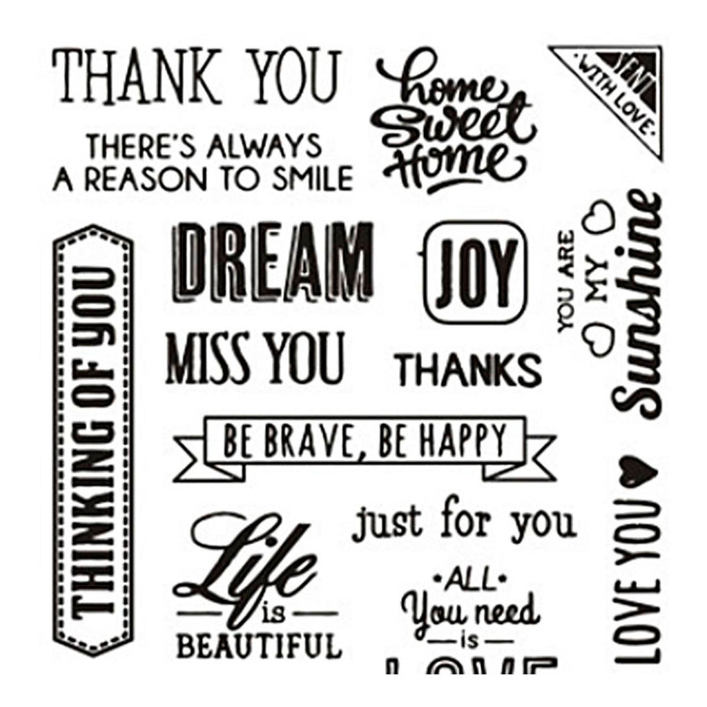 Creativ Company Silikonstempel, englischer Text, Blatt 11 x 15,5 cm, 1 Blatt