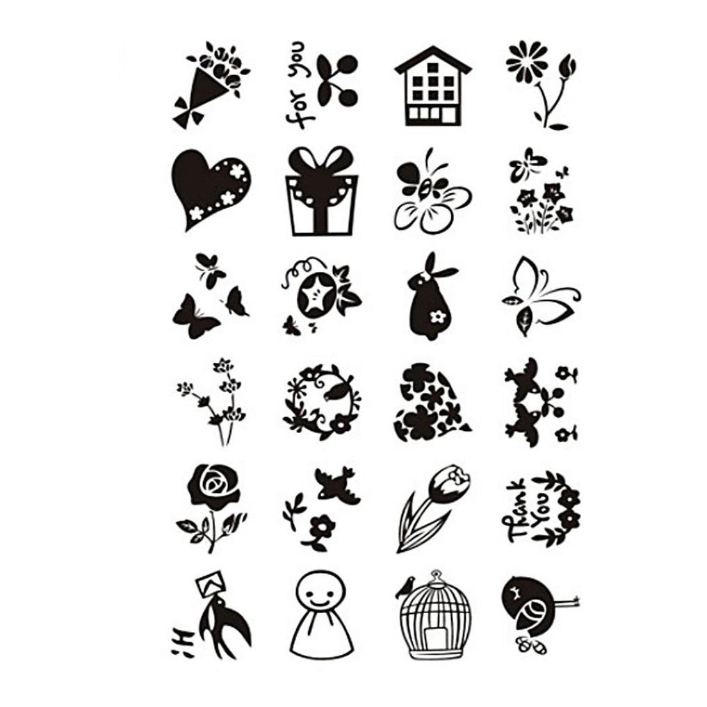 Creativ company silicone stempels, kleine lieve groetjes, vel 11x15,5 cm, 1 vel