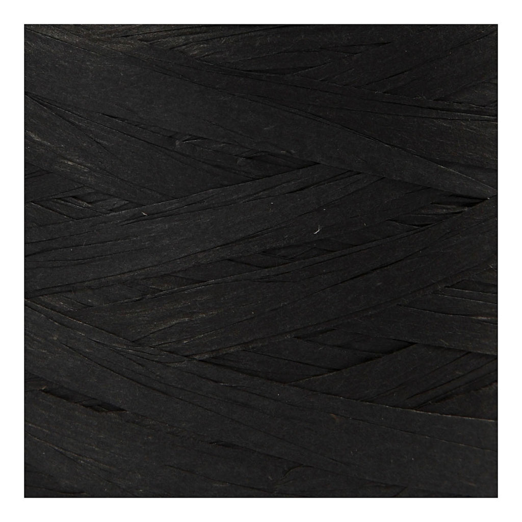 Creativ Company Papierraffiagarn schwarz, 100 m
