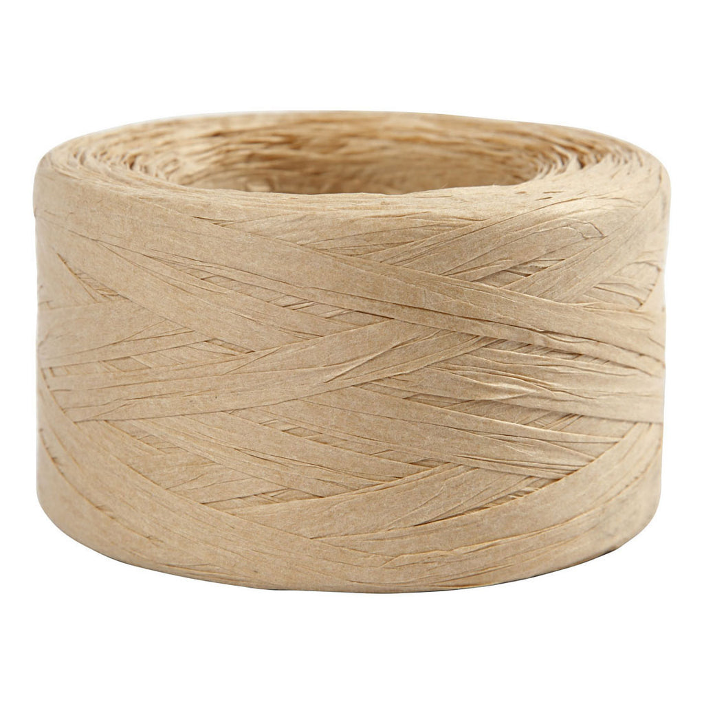 Creativ company papier raffia garen zandkleur, 100m