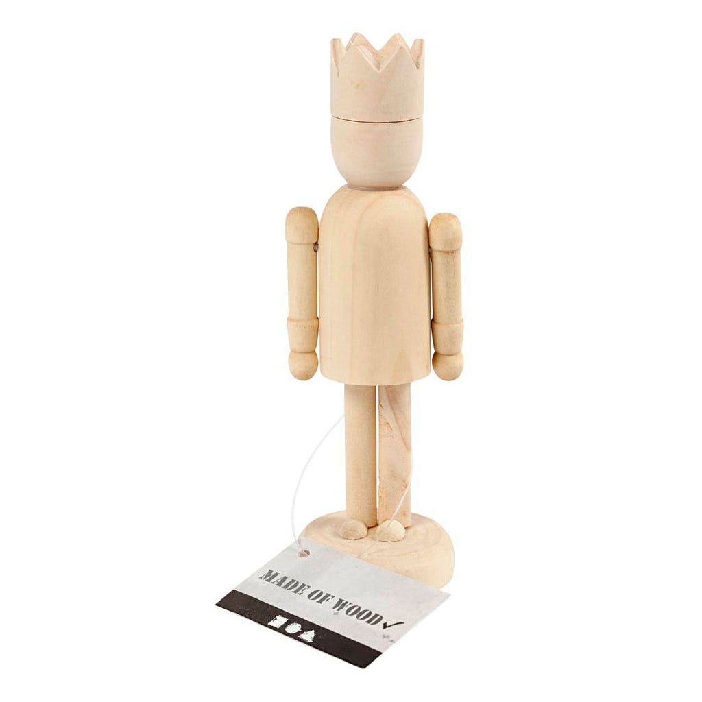 Creativ Company Holzfigur mit Krone, 13 cm