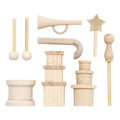 Creativ Company Kleine Holzaccessoires für Dekorationszwecke, 13-teiliges Set.