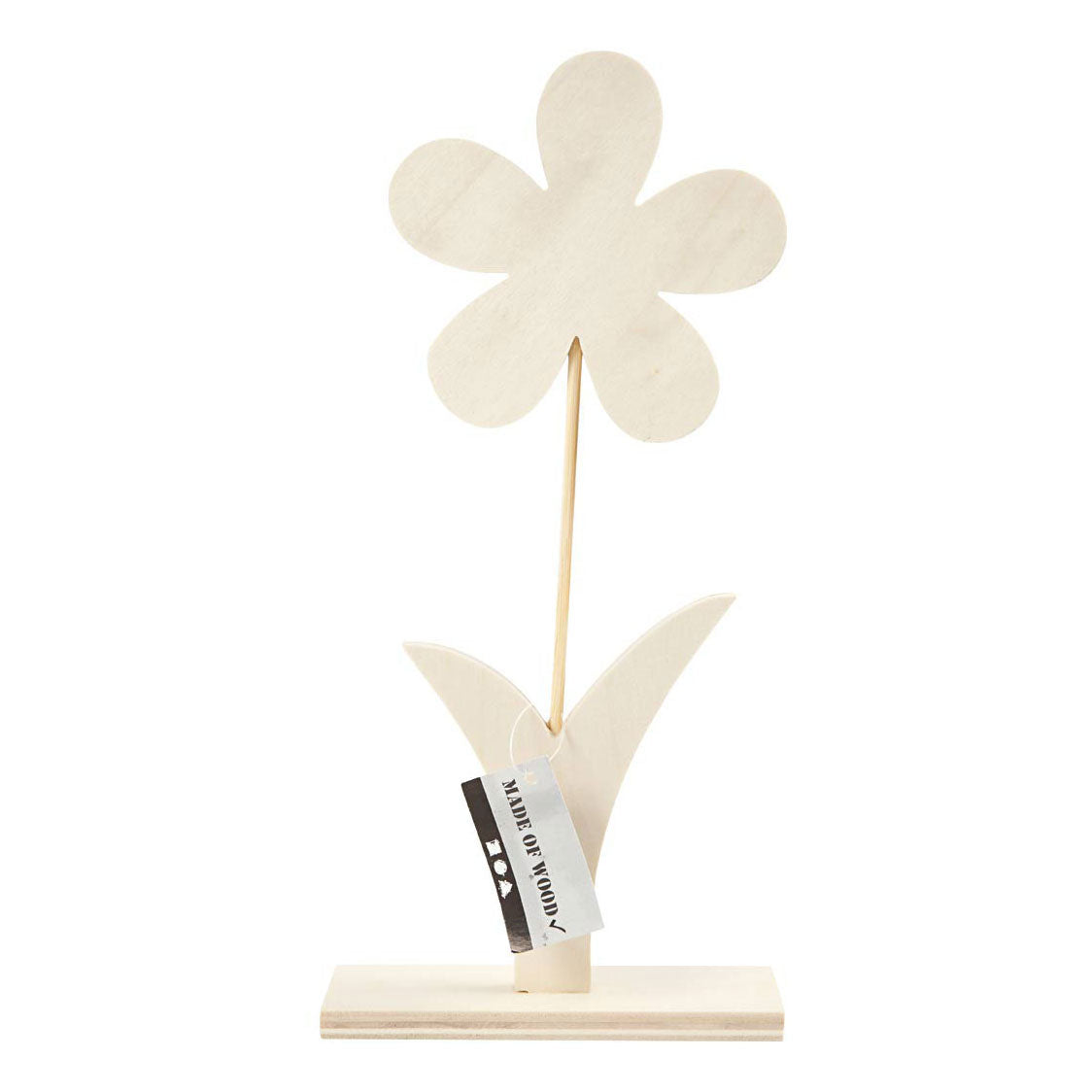 Creativ Company Holzblume mit Sockel, 26 cm