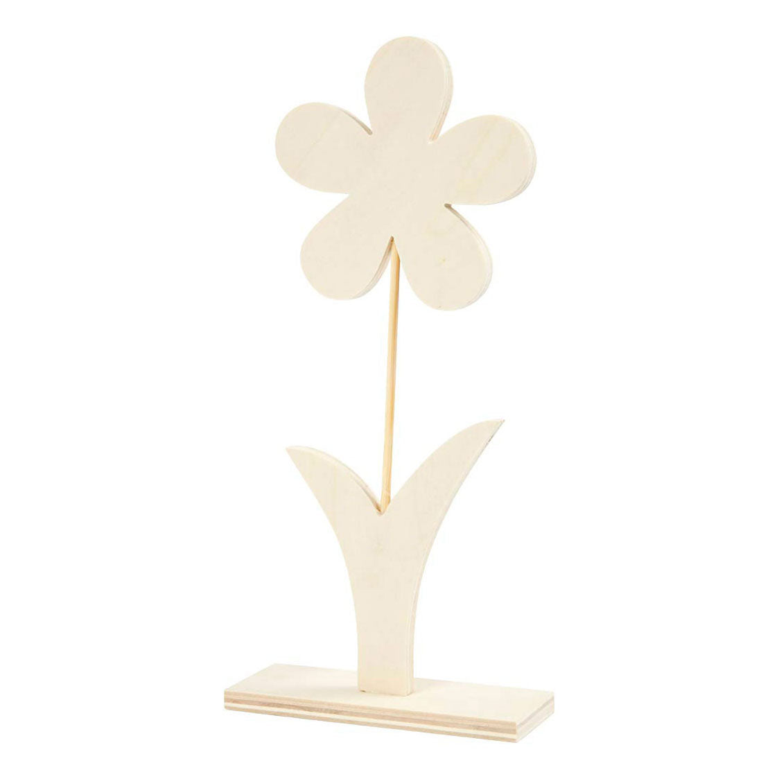 Creativ Company Holzblume mit Sockel, 26 cm