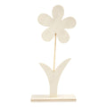 Creativ Company Holzblume mit Sockel, 26 cm