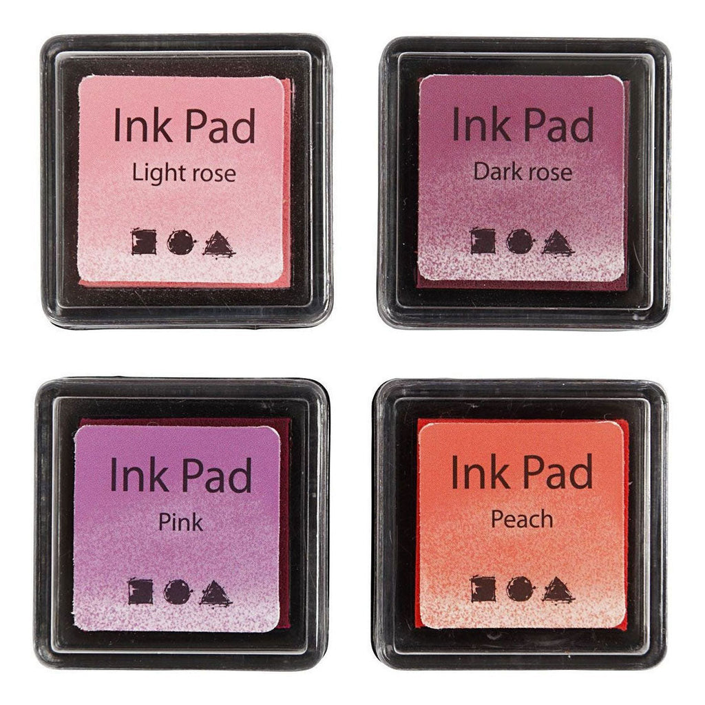 Creativ company stempelinkt roze tinten, 4st.