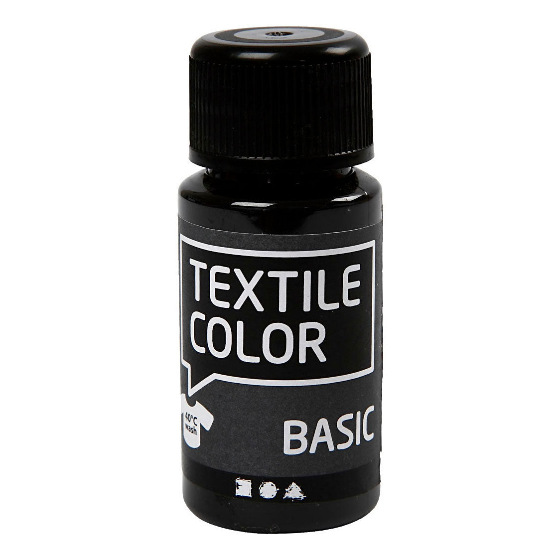 Kreativfirma Textilfarbe Halbdeckende Textilfarbe - Schwarz, 50 ml