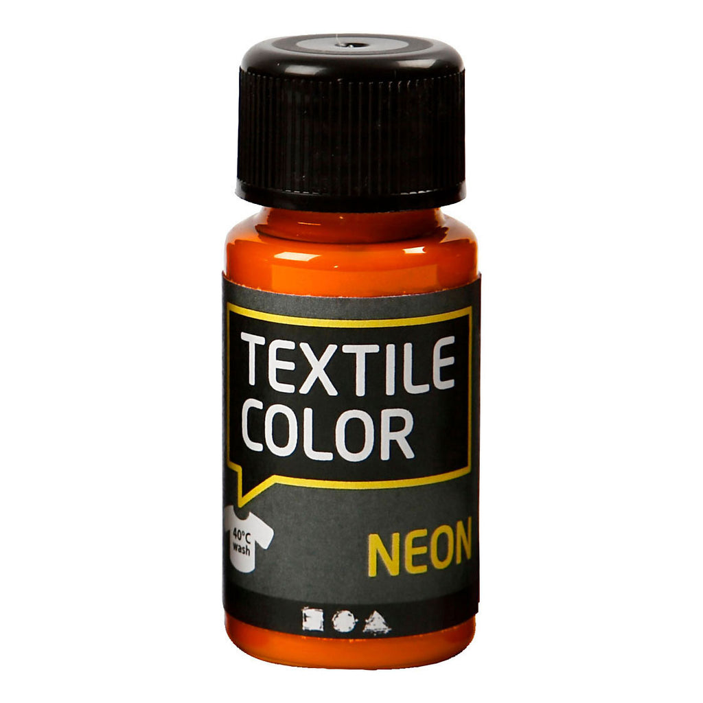 Creativ Company Textilfarbe, deckend – Neonorange, 50 ml
