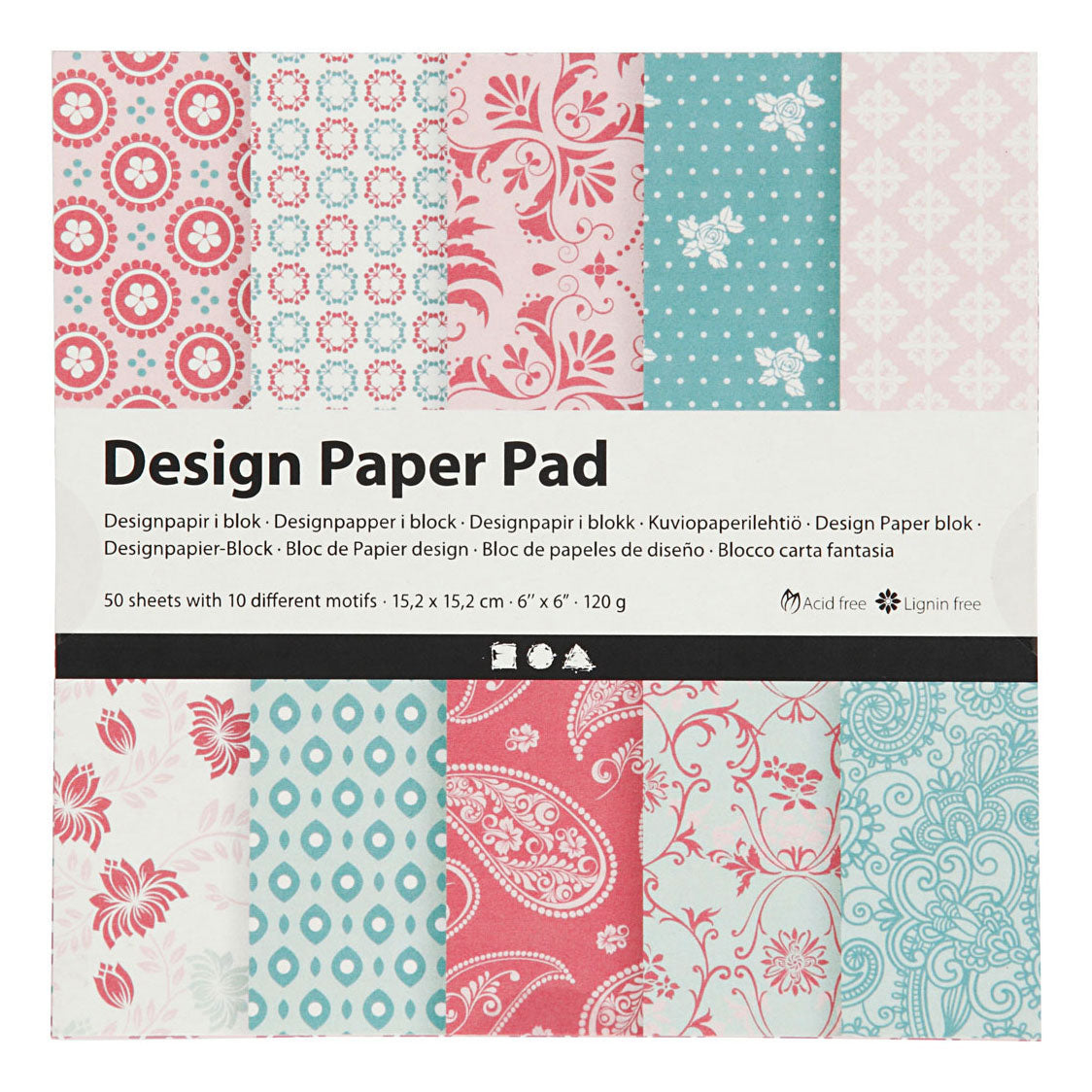 Creativ Company Design Papierblock Pink, 50 Blätter