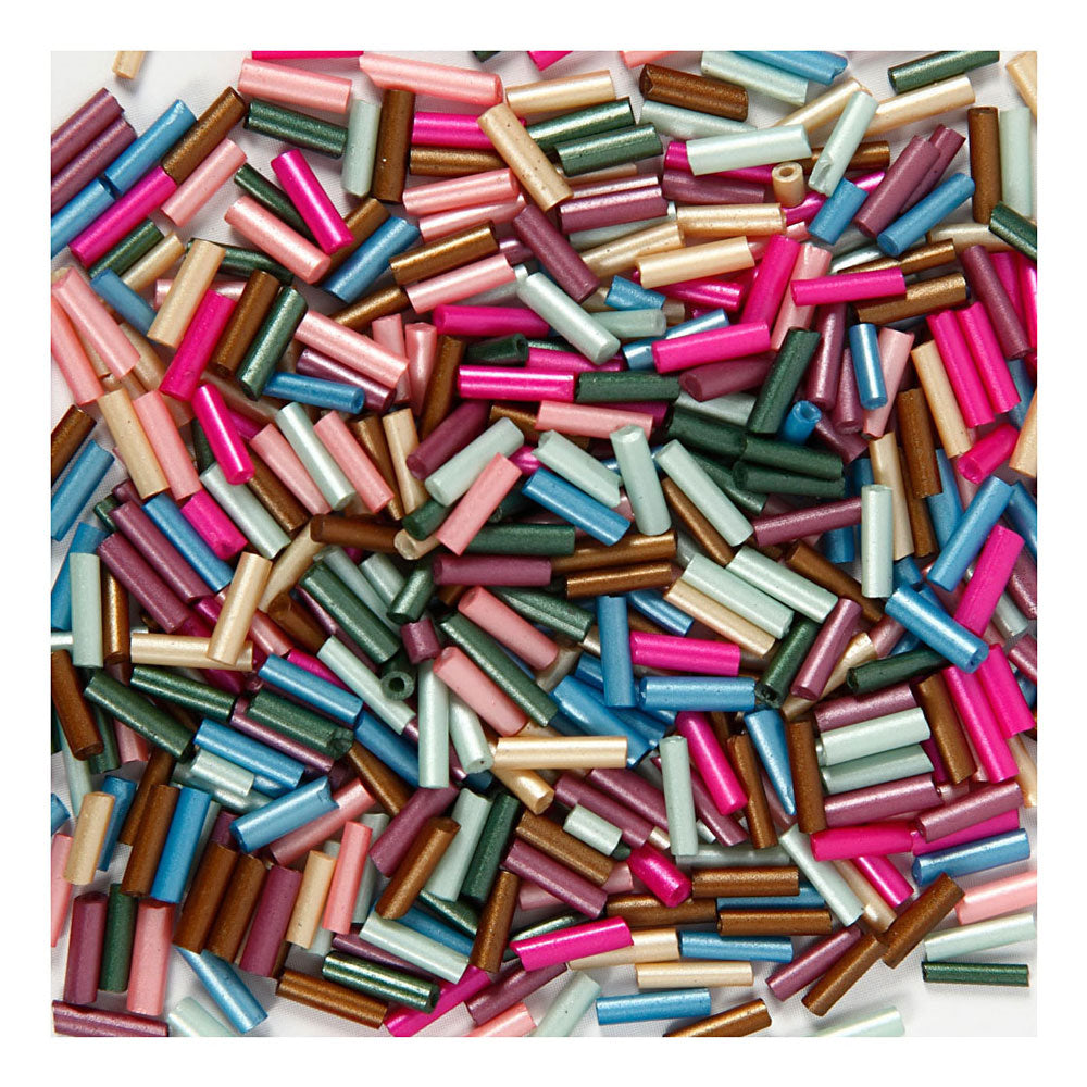 Creativ Company Perlen, Mischung aus Metallic-Farben, 130 Gramm