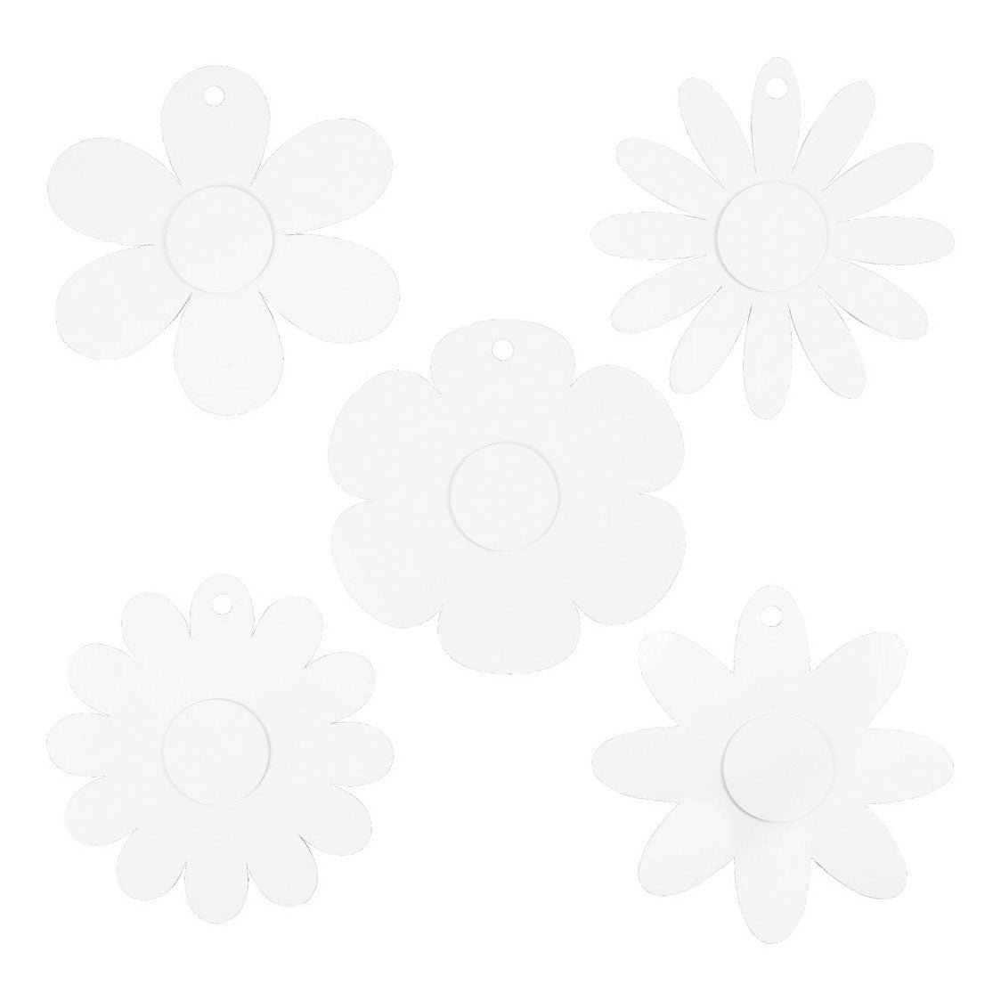 Creativ company bloemen, d 20 cm, 400 gr, wit, 5x3 stuk 1 doos