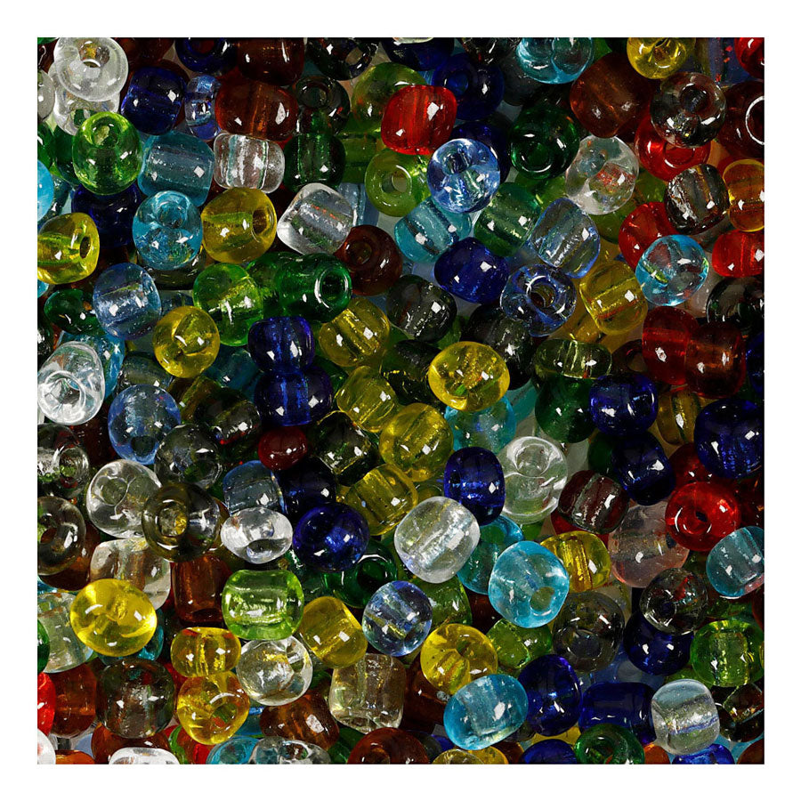 Creativ Company Saatperlen aus transparentem Glas, 130 Gramm