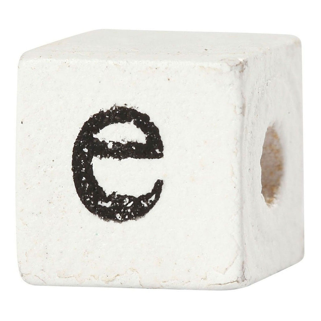 Creativ Company Buchstabenperlen weiß a-z, 92 Stück.