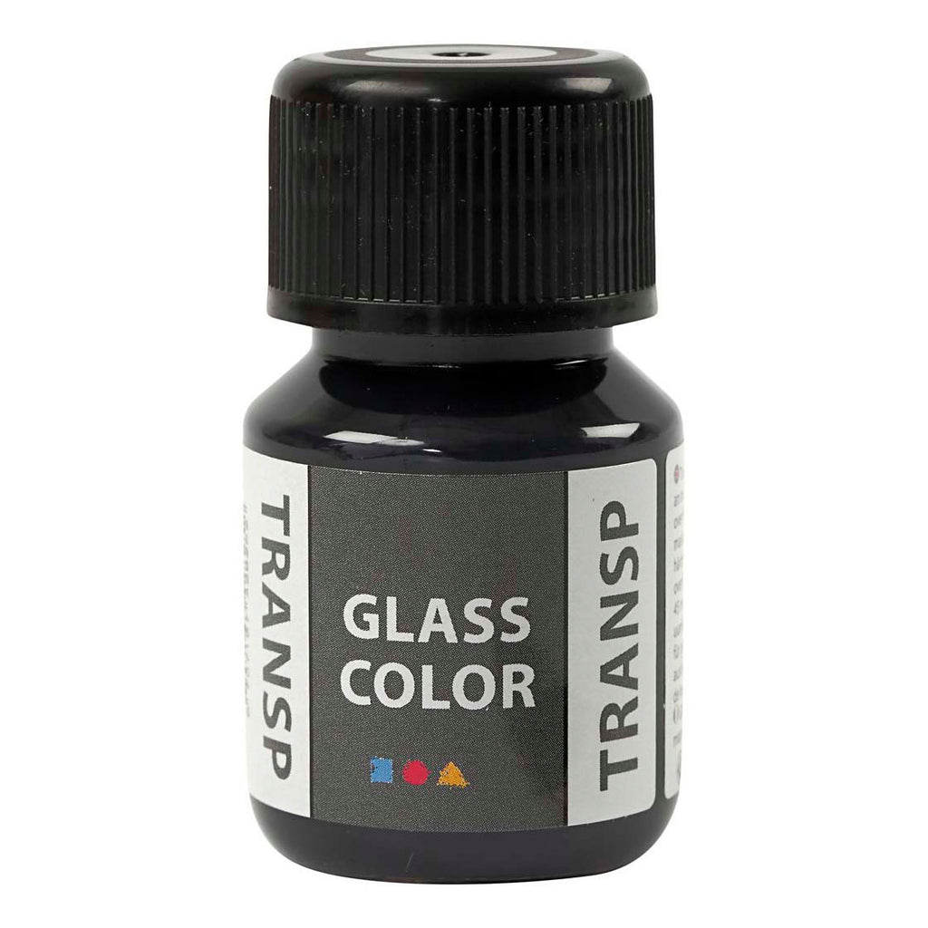 Creativ Company Glasfarbe, transparent, schwarz, 30 ml