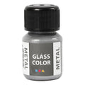 Creativ company glass color metal verf - zilver, 30ml