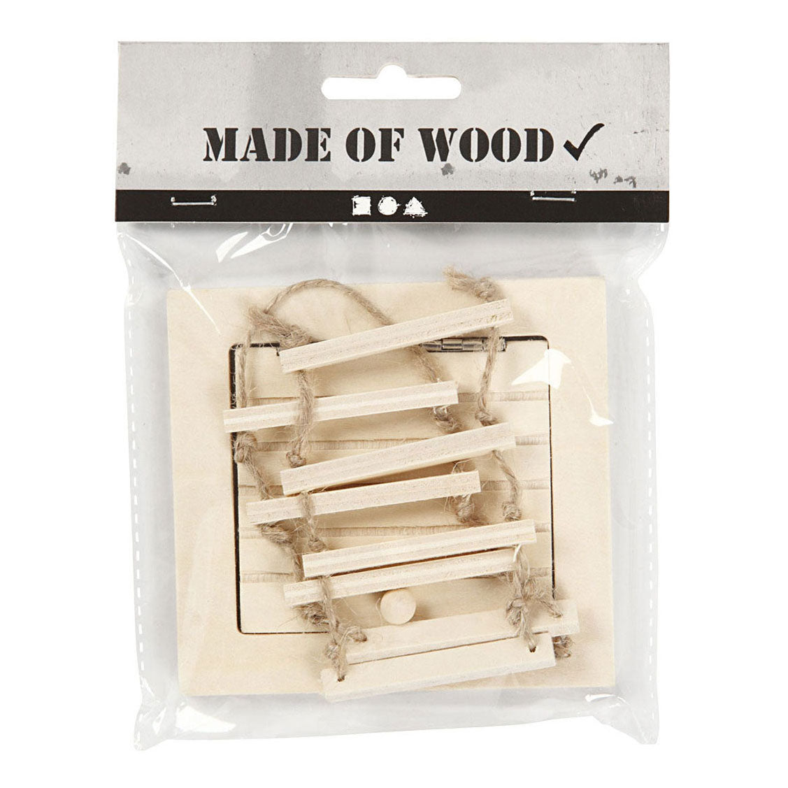 Creativ Company Mini-Dachbodenluke aus Holz und Strickleiter