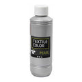 Creativ company textile color dekkende textielverf - zilver parelmoer, 250ml