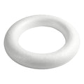 Creativ company styropor ring wit met platte achterkant, 35cm
