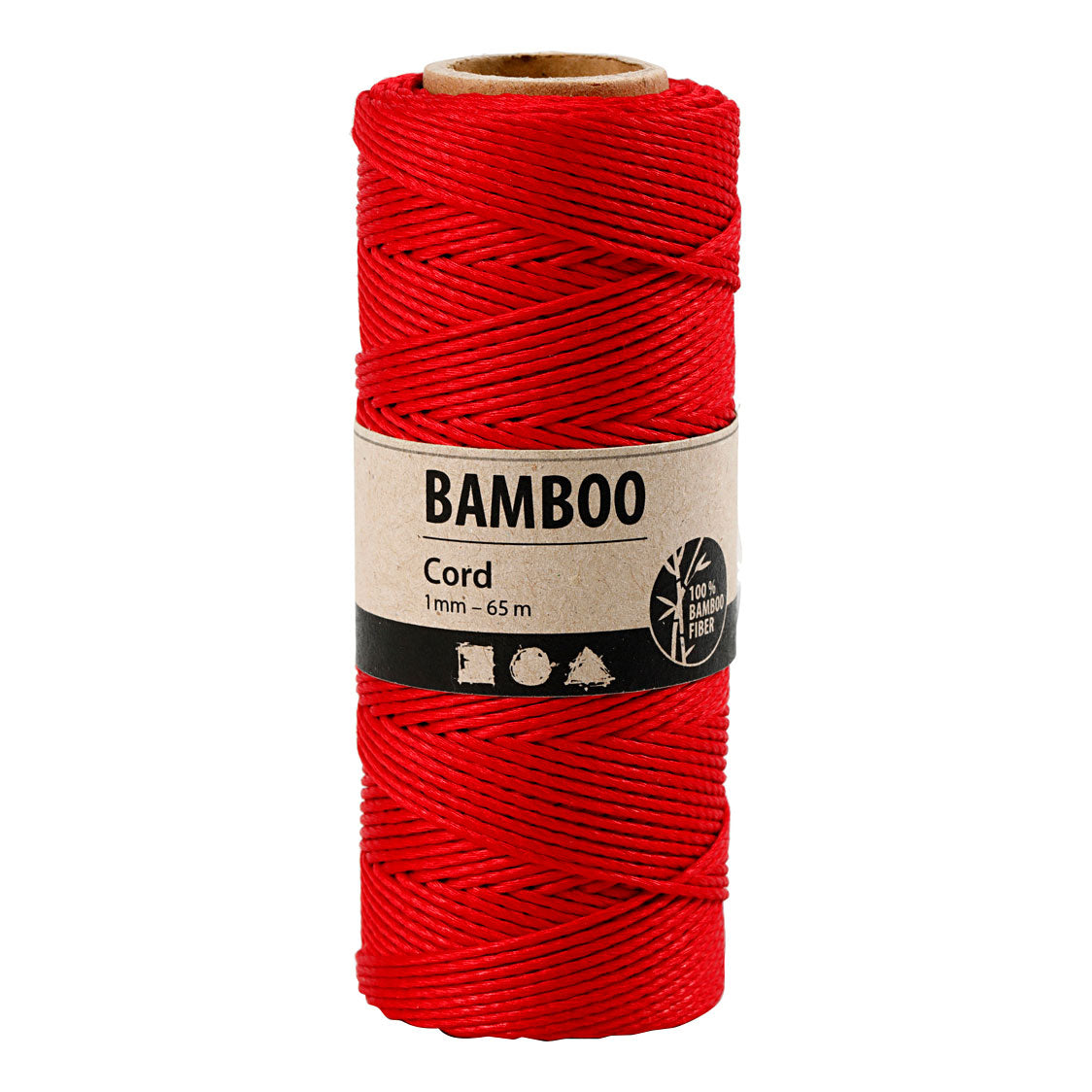 Kreativfirma Bambuskordel Rot, 65 m
