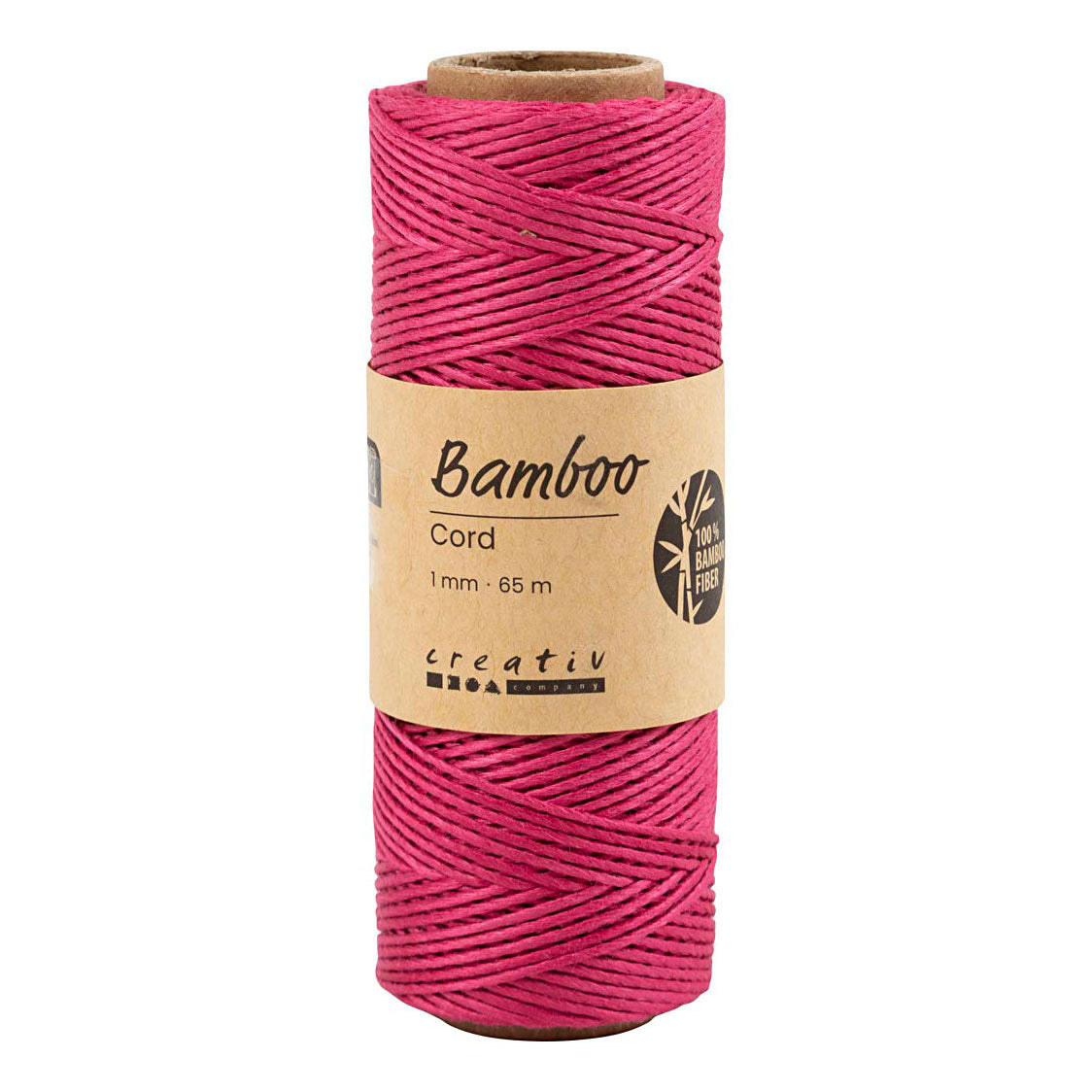 Creativ Company Bambuskordel, dunkelrosa, 65 m