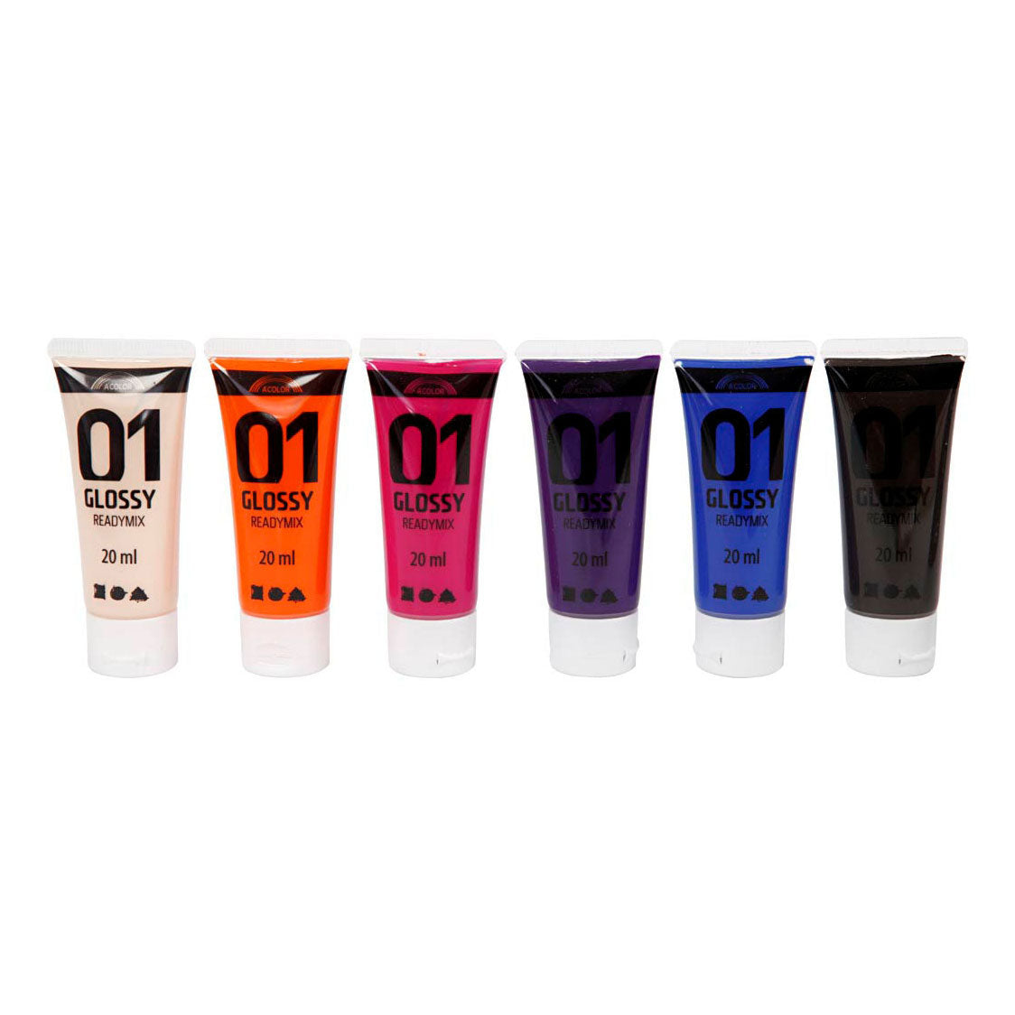 Creativ Company Acrylfarbe für Kinder, glänzend, extra Farben, 6 x 20 ml