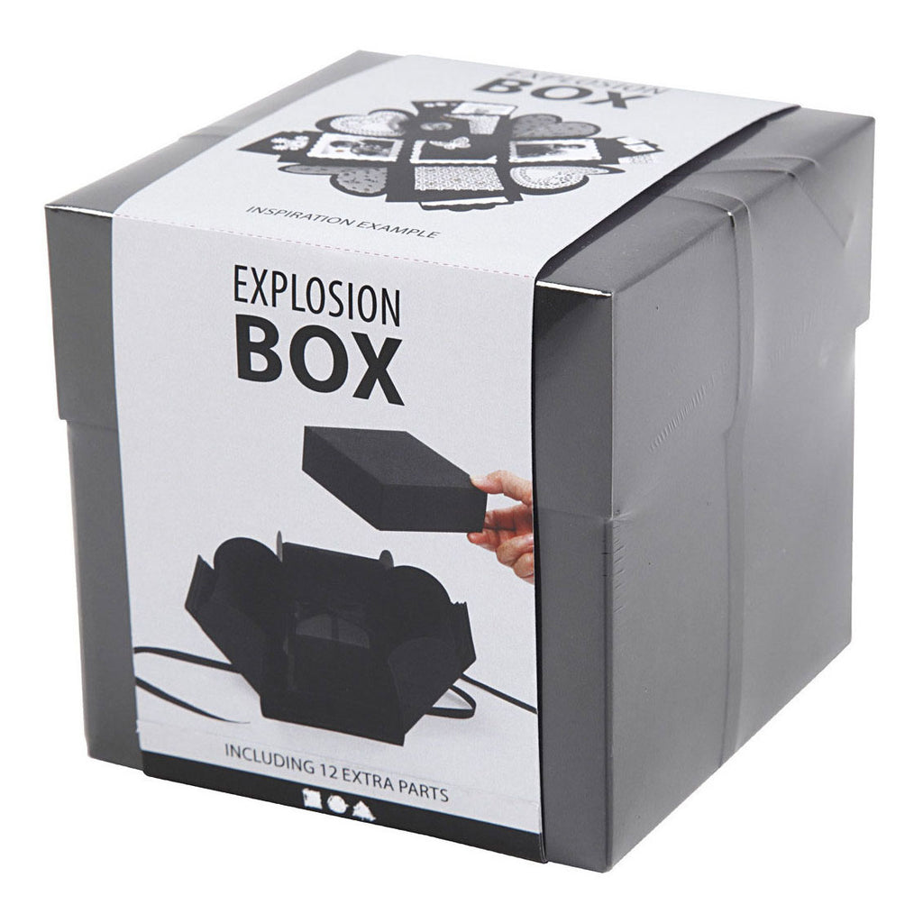Creativ Company Explosionsbox-Geschenkbox schwarzes Set