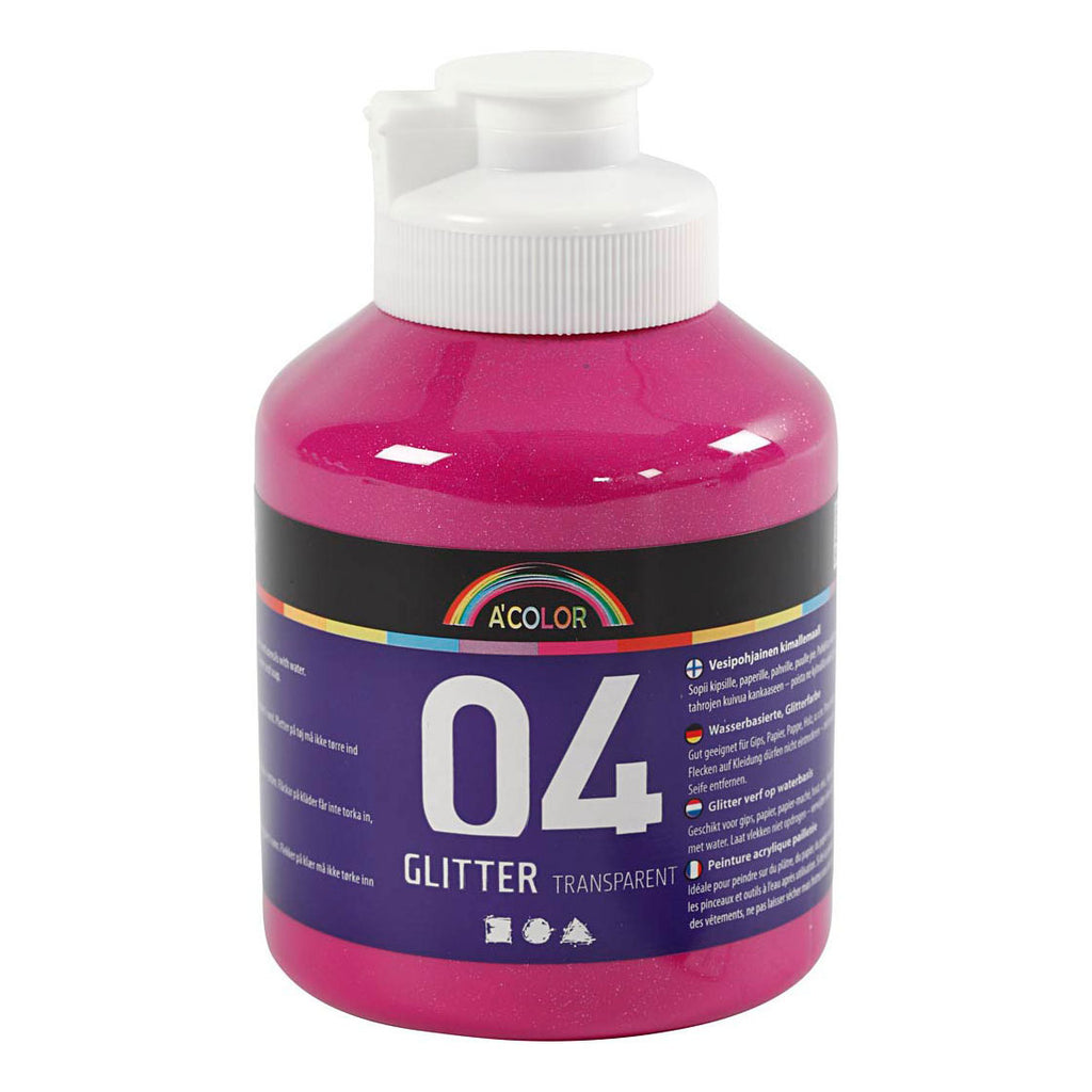 Creativ company https: www.cchobby.nl acrylverf-met-glitters-roze-500-ml-1-fles
