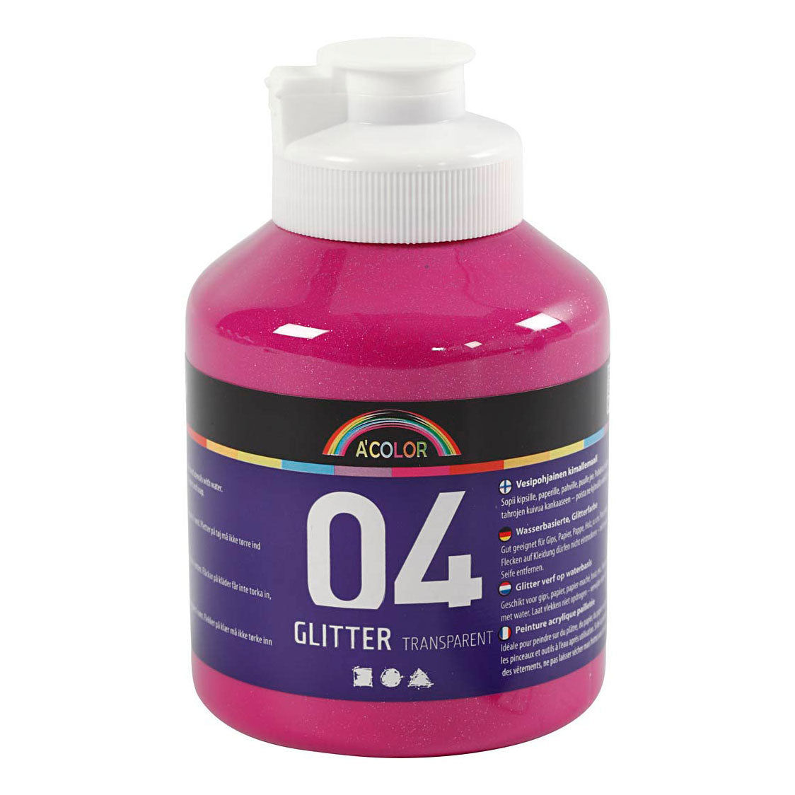 Creativ company https: www.cchobby.nl acrylverf-met-glitters-roze-500-ml-1-fles