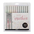 Creativ Company Handlettering-Marker, Pastellfarben, 12 Stück, doppelseitig