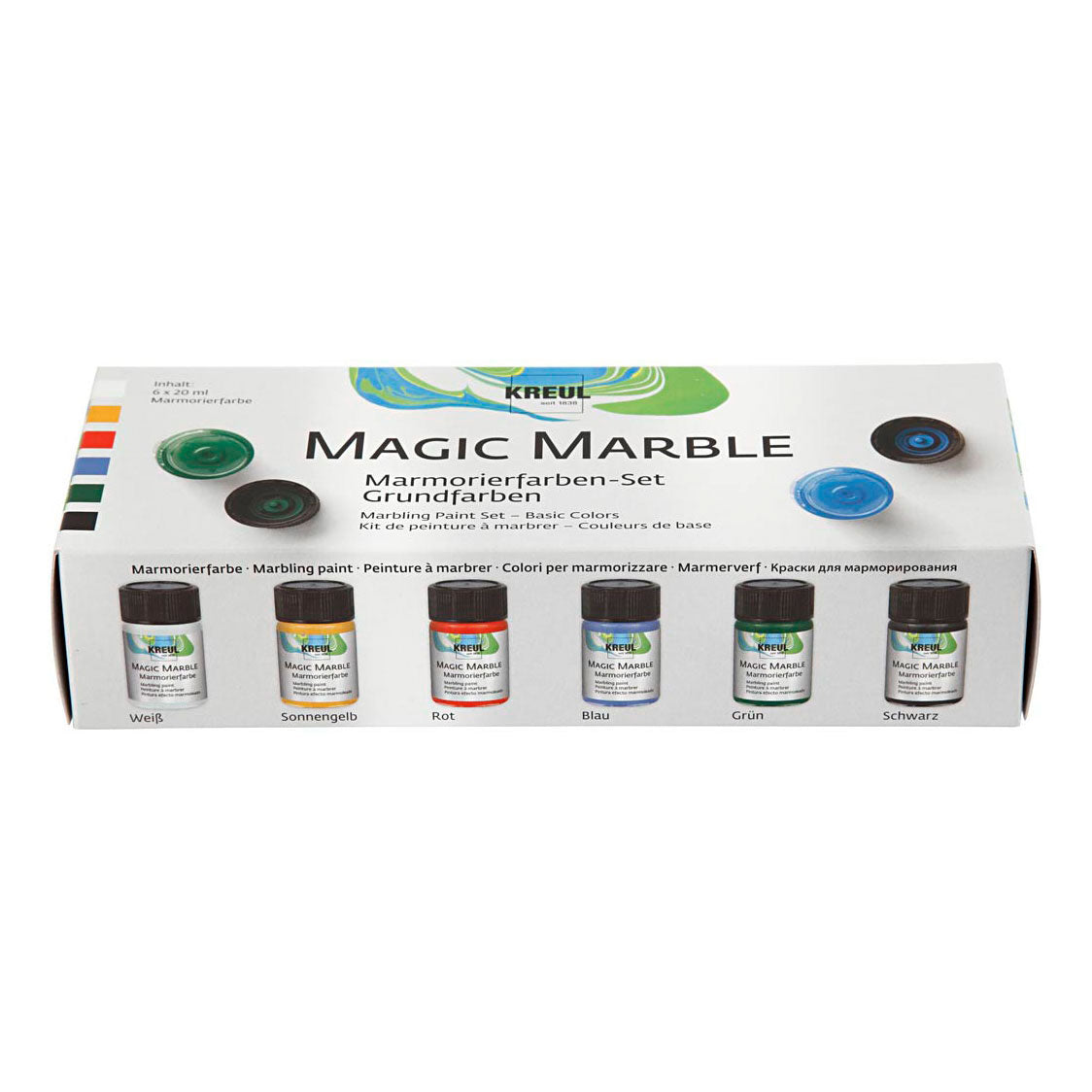 Creativ Company Magic Marble Farbe, 6 x 20 ml